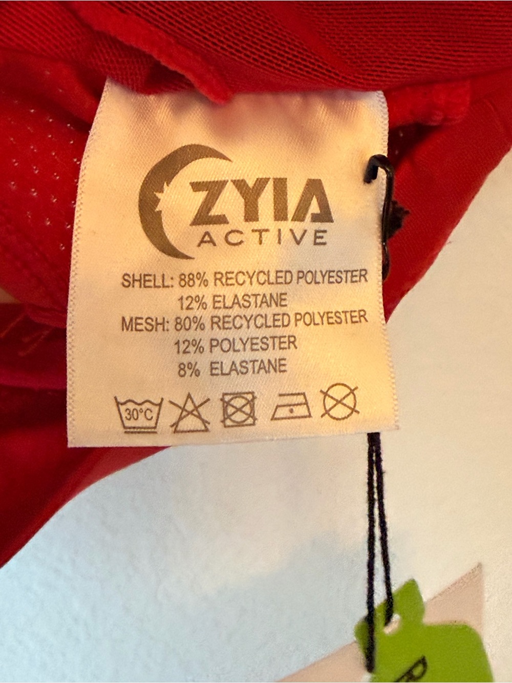 NWT Zyia Active Racerback Sports Bra Red XL Moisture Wicking Workout - Picture 5 of 5